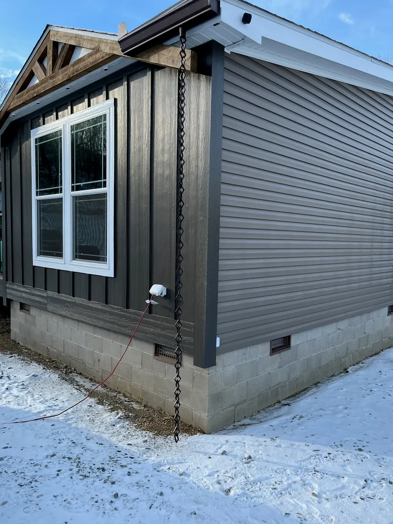 Double-Wide Gutters with Rain Chains - Gutters project by Big Willie's